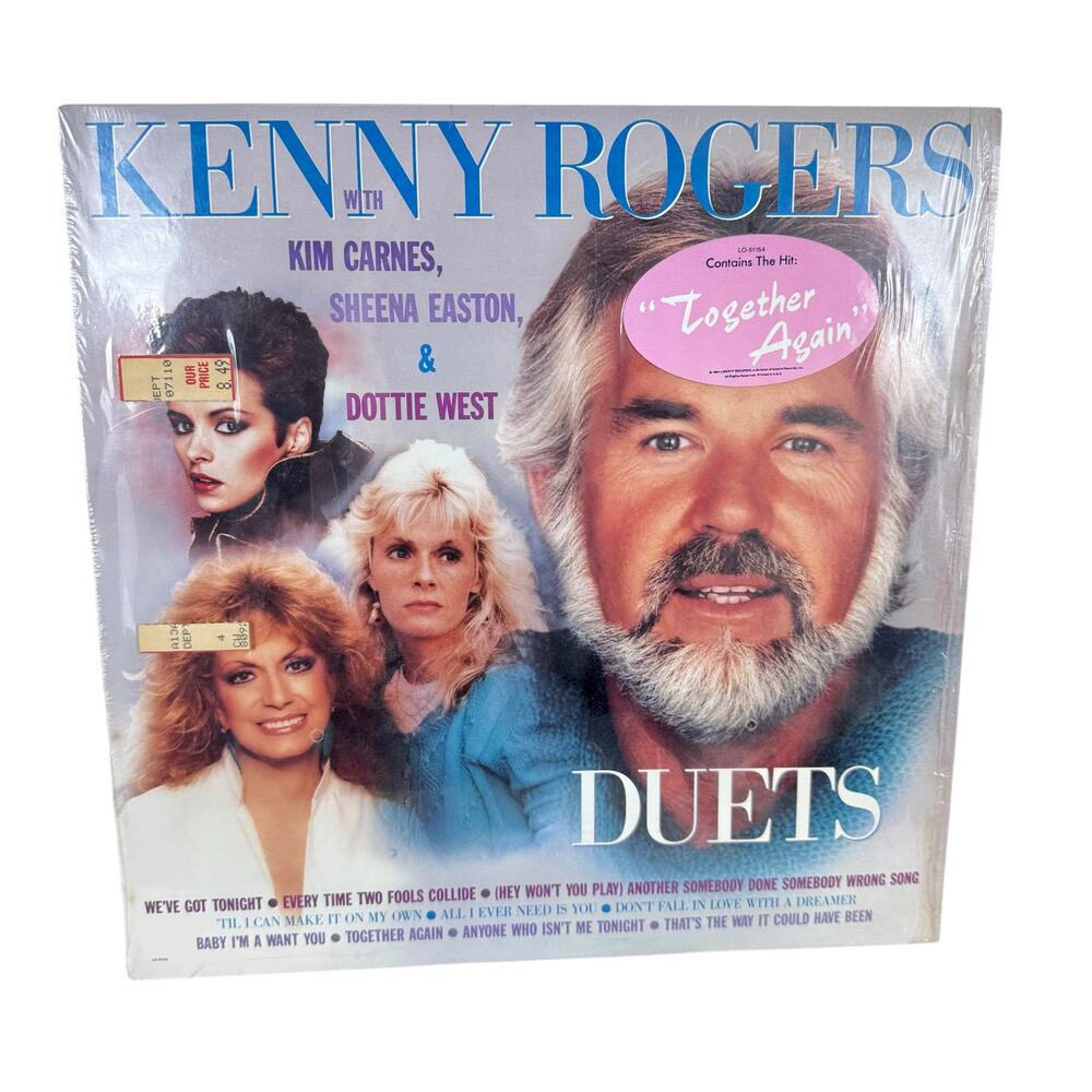 Vintage 1983 Liberty Kenny Rogers‎ Duets LP Vinyl Record